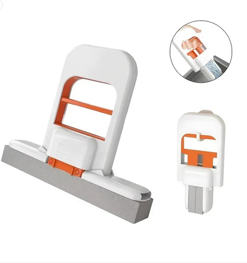 🧽 The Mini Self-Wringing Sponge Mop Clean Faster.