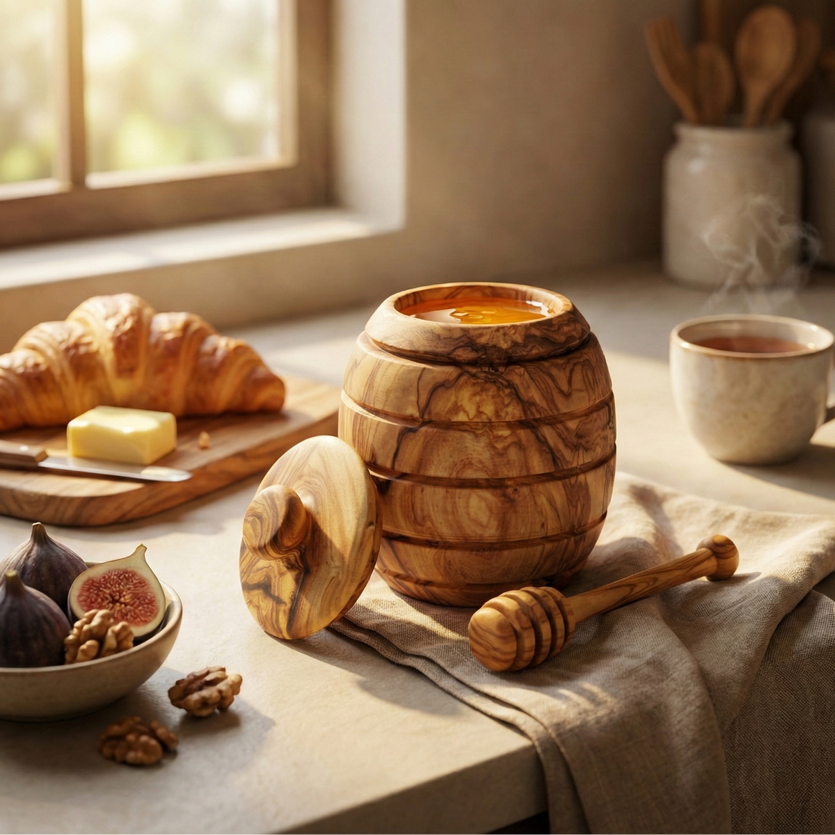 Honey Jar & Dipper Set