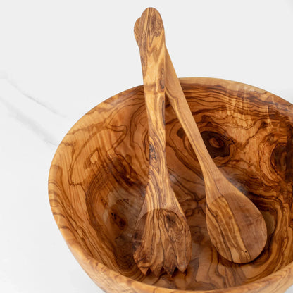 Salad Bowl with Spoon & Fork Set